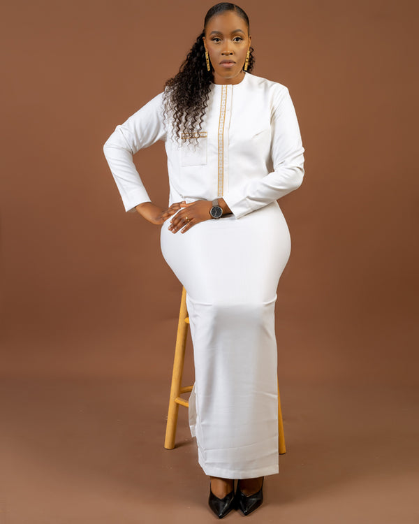 Robe White/ Gold